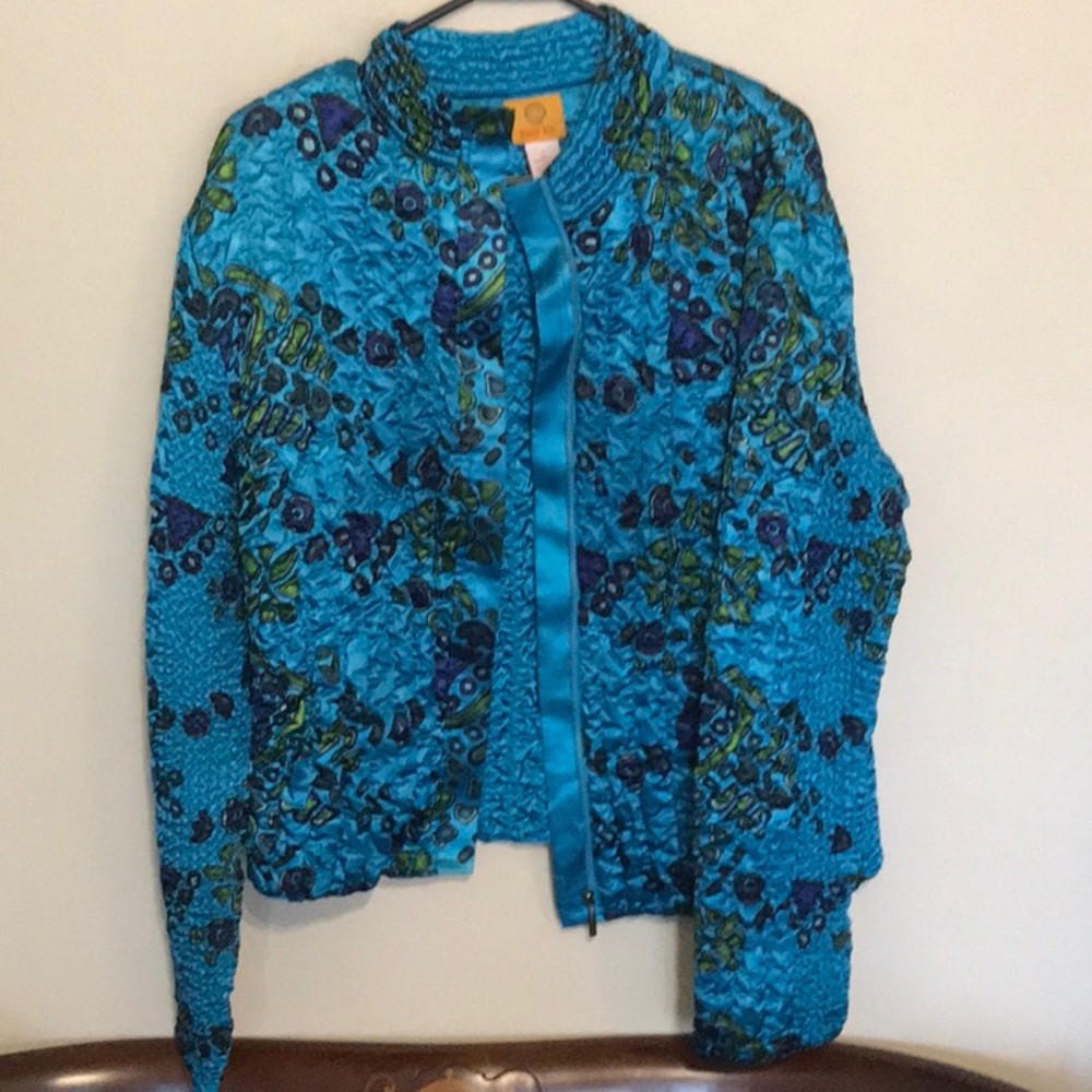 Unique Puff Popcorn Style Jacket By Ruby Red. Sz L - image 1